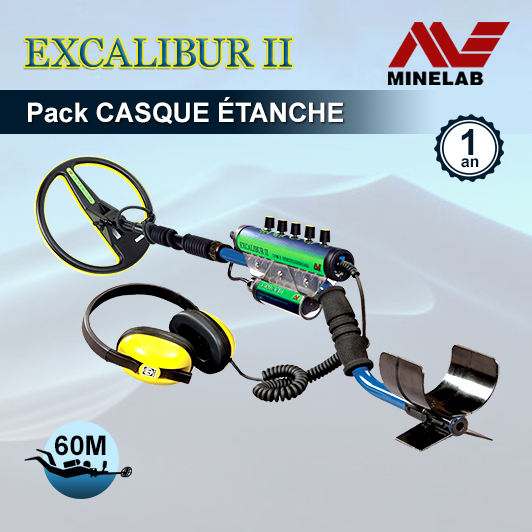 Minelab Excalibur 2 et Pack Casque Étanche
