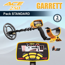 Le Garrett Ace 250 possède une interface conviviale. Ce détecteur idéal pour débuter, permet une prise en main rapide.